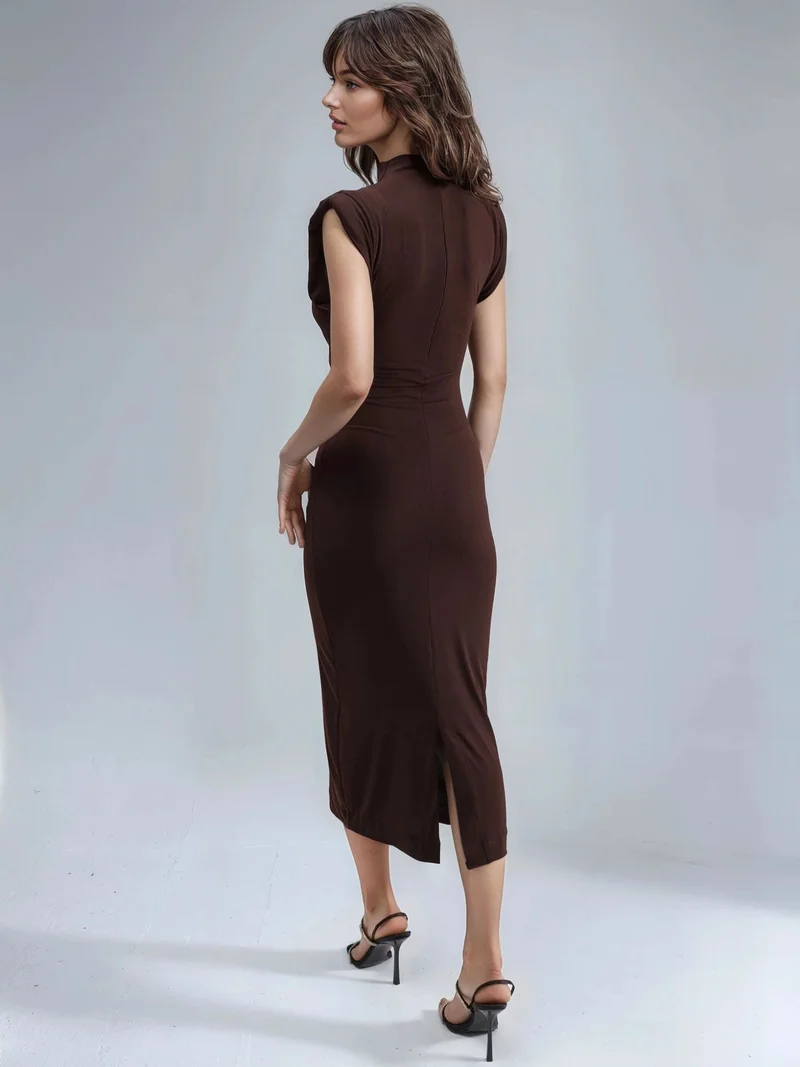 Busem BUSEM Padded Slit Detailed Midi Dress